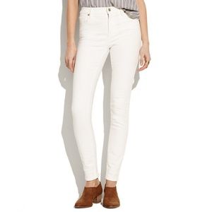 Madewell white skinny ankle jeans size 31