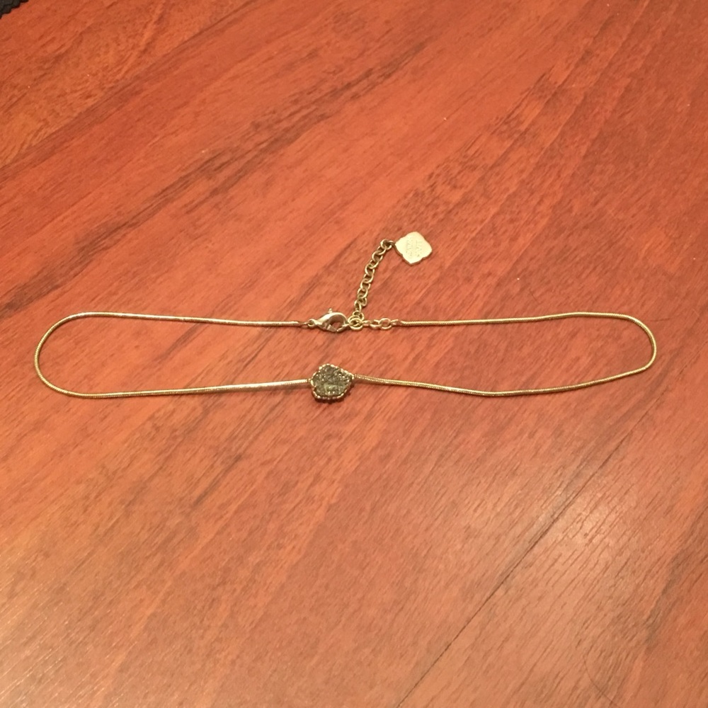 Kendra Scott Silver Druzy Necklace