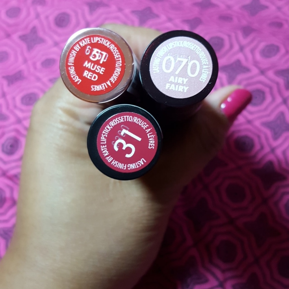 Set of 3 R immel Lasting Finish BY Kate Lip Color