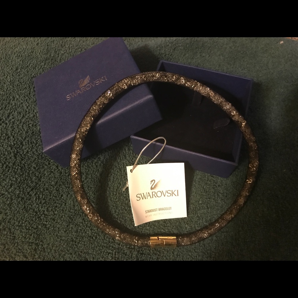 Swarovski stardust bracelet nwt black mesh