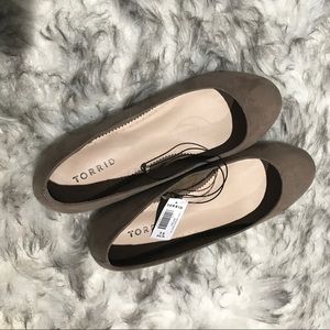 Torrid taupe ballet flat
