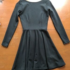American Apparel Ponte Long Sleeve Skater Dress XS