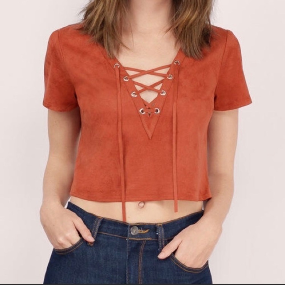 Suede Crop top