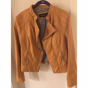 Mustard yellow Leather jacket