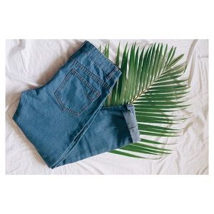 High-Waisted Blue Denim Pants/Jeans