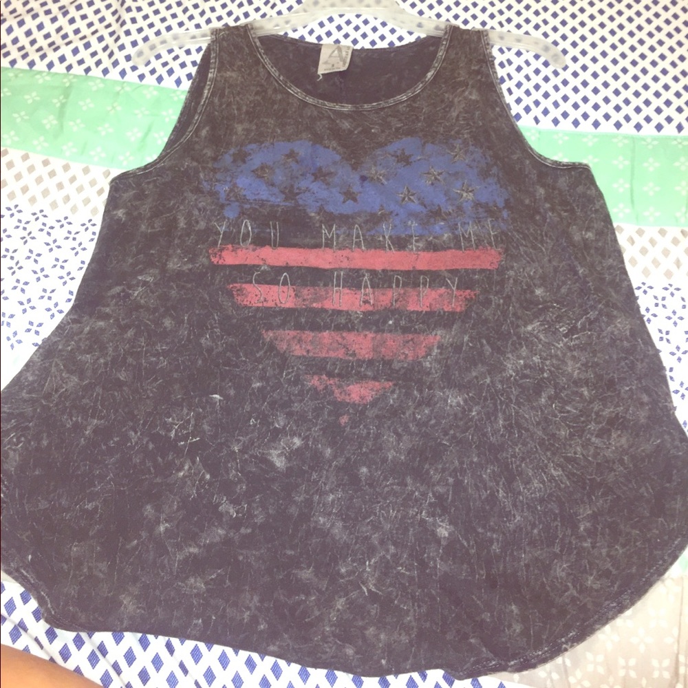"You make me smile" muscle tank