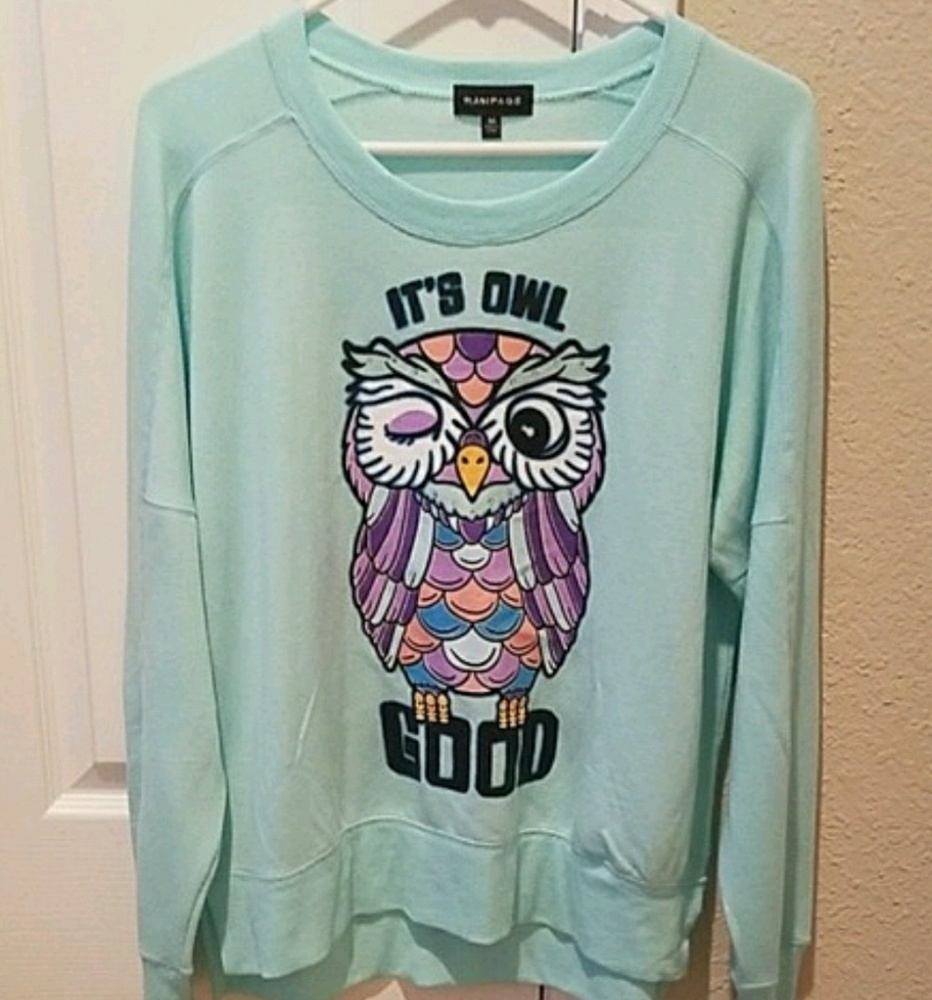 Cute owl long sleeve top