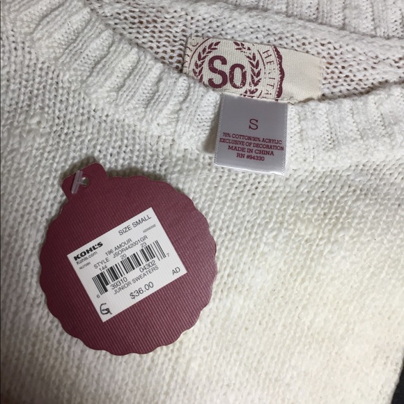 NWT White "Amour!" Sweater - Picture 3 of 3