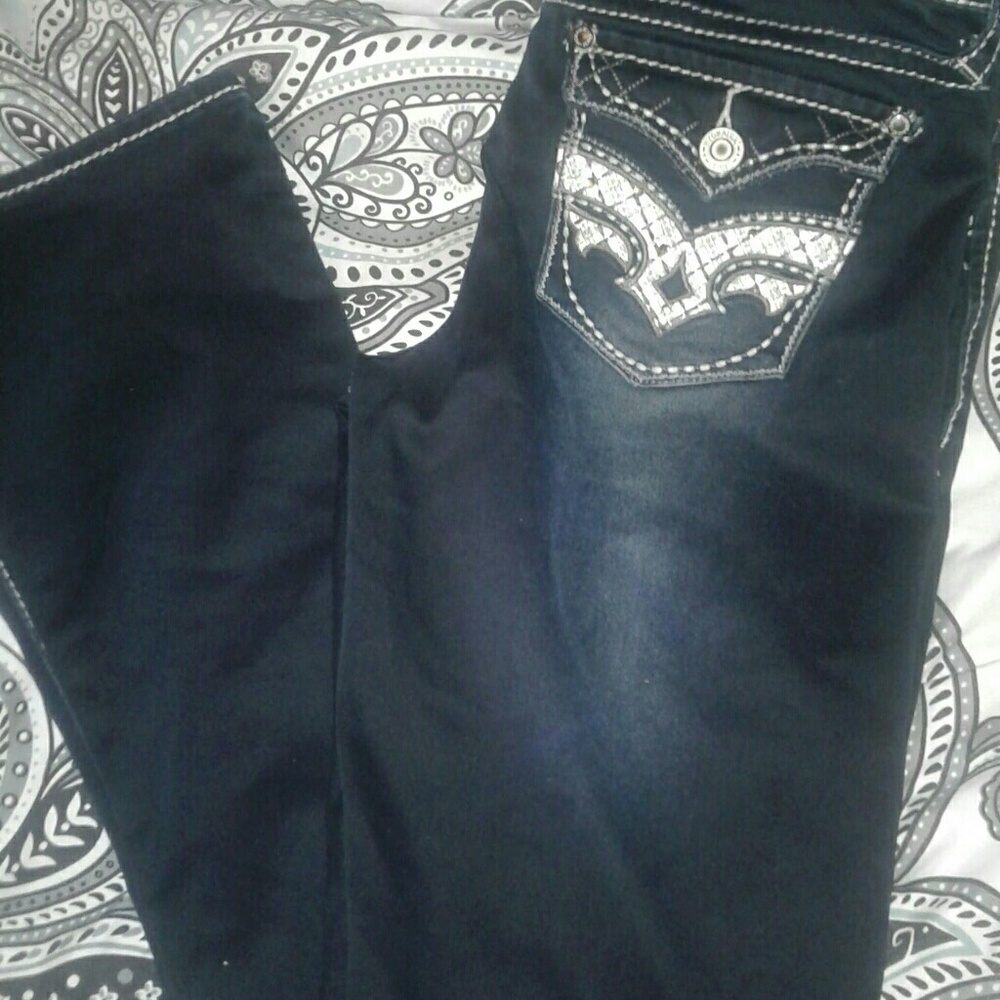 Hydraulic dark denim jeans