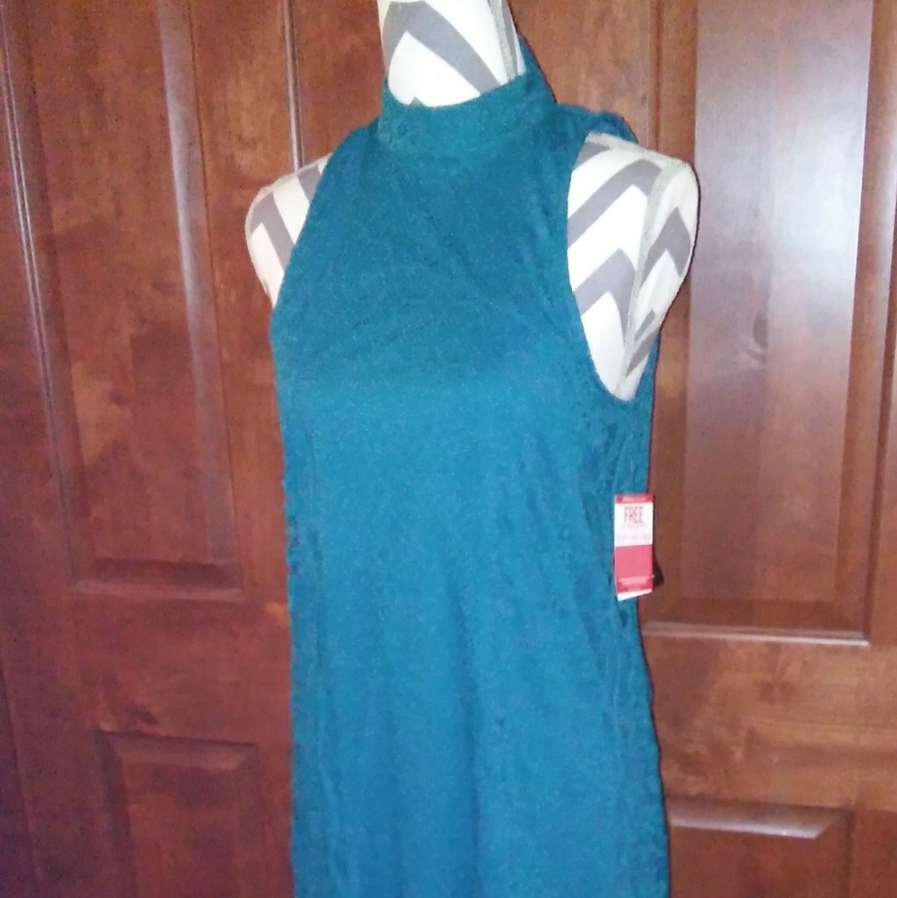 Gorgeous robin's egg blue lace mini-dress