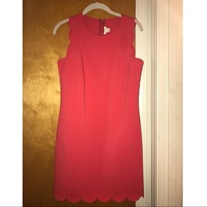 Jcrew scalloped shift dress