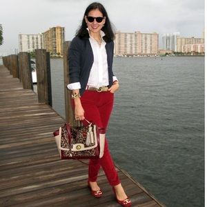 NWOT GAP Sexy Boyfriend Red Corduroy Pants 0 / 25P