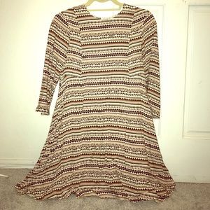 H&M 3/4 sleeved Mohave designed skater dress