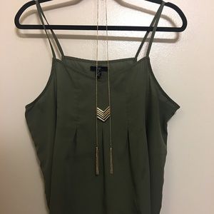 Gap Army Green Pleated Cami