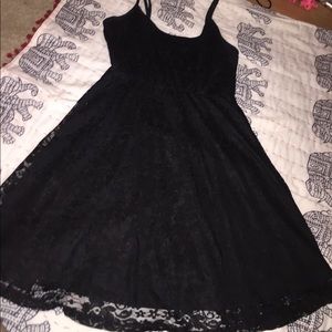 Black lace dress!