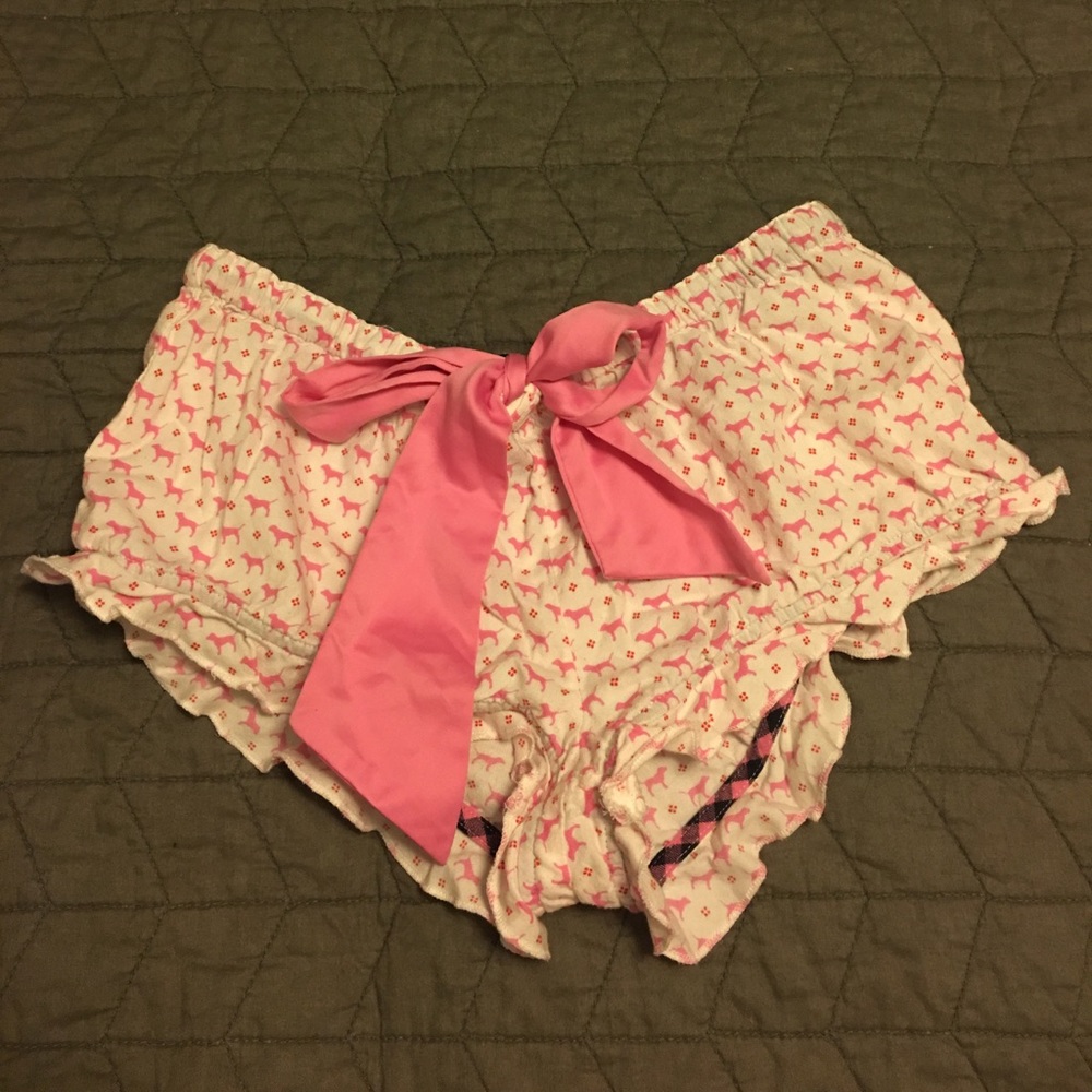Victoria's Secret Pajama Shorts XS pink dog