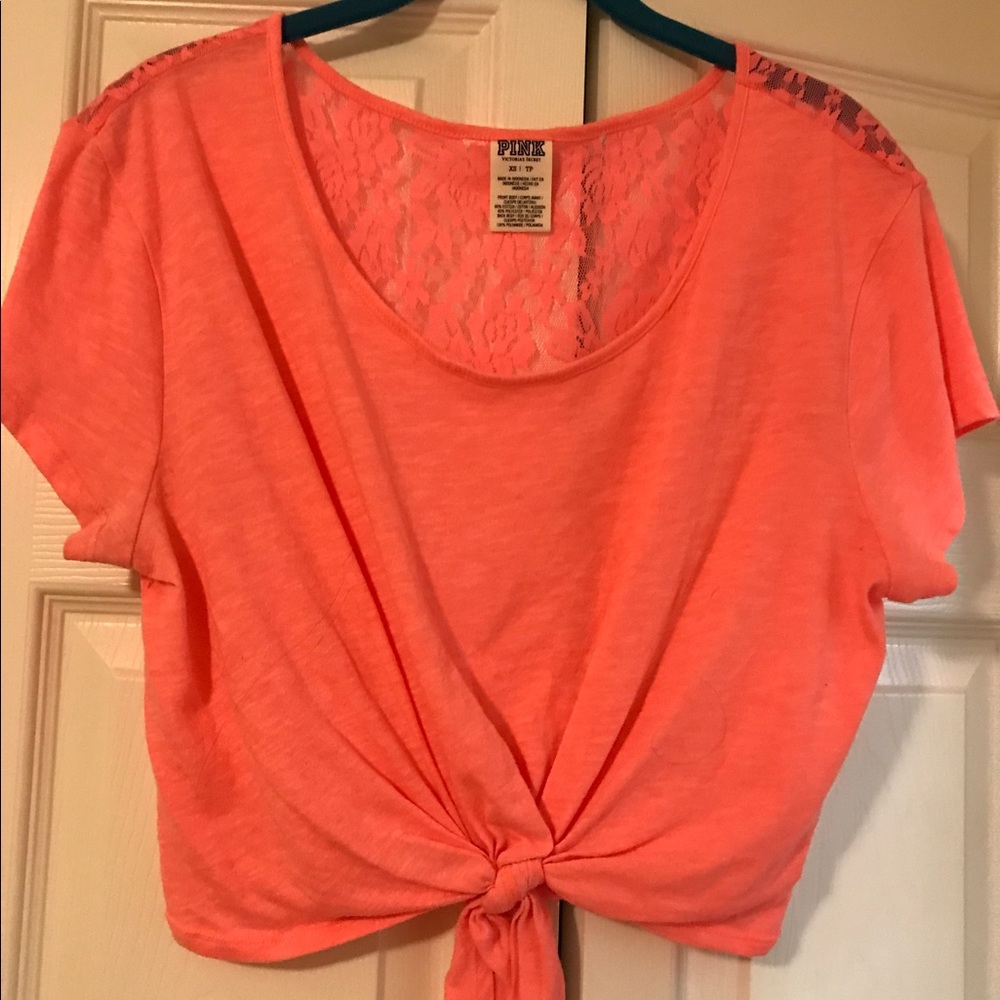 Pink cropped top