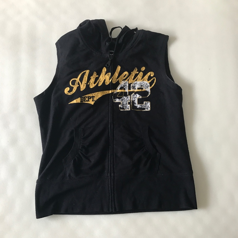 Hooded Zip Up Tank w/ Zipper