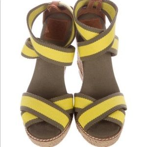 Tory Burch canvas espadrille wedges