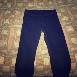 Dark blue, no button up jegings