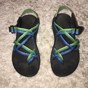 Chacos- Green/Blue