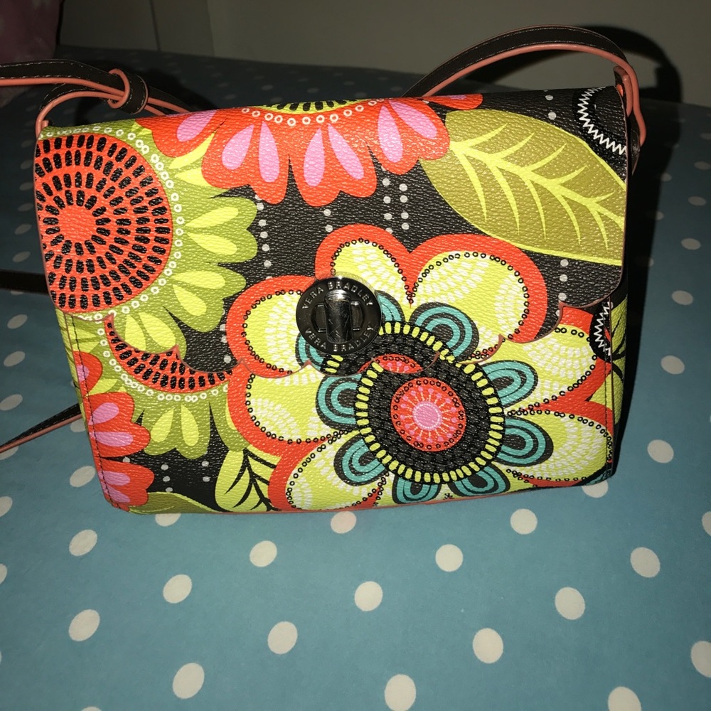 Leather Vera Bradley cross body/shoulder purse