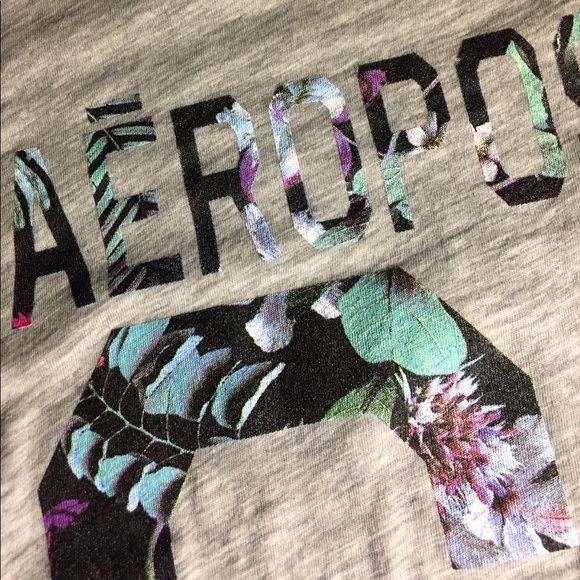 NWOT Aeropostale CA grey crop top - Picture 2 of 5