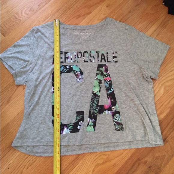 NWOT Aeropostale CA grey crop top - Picture 4 of 5