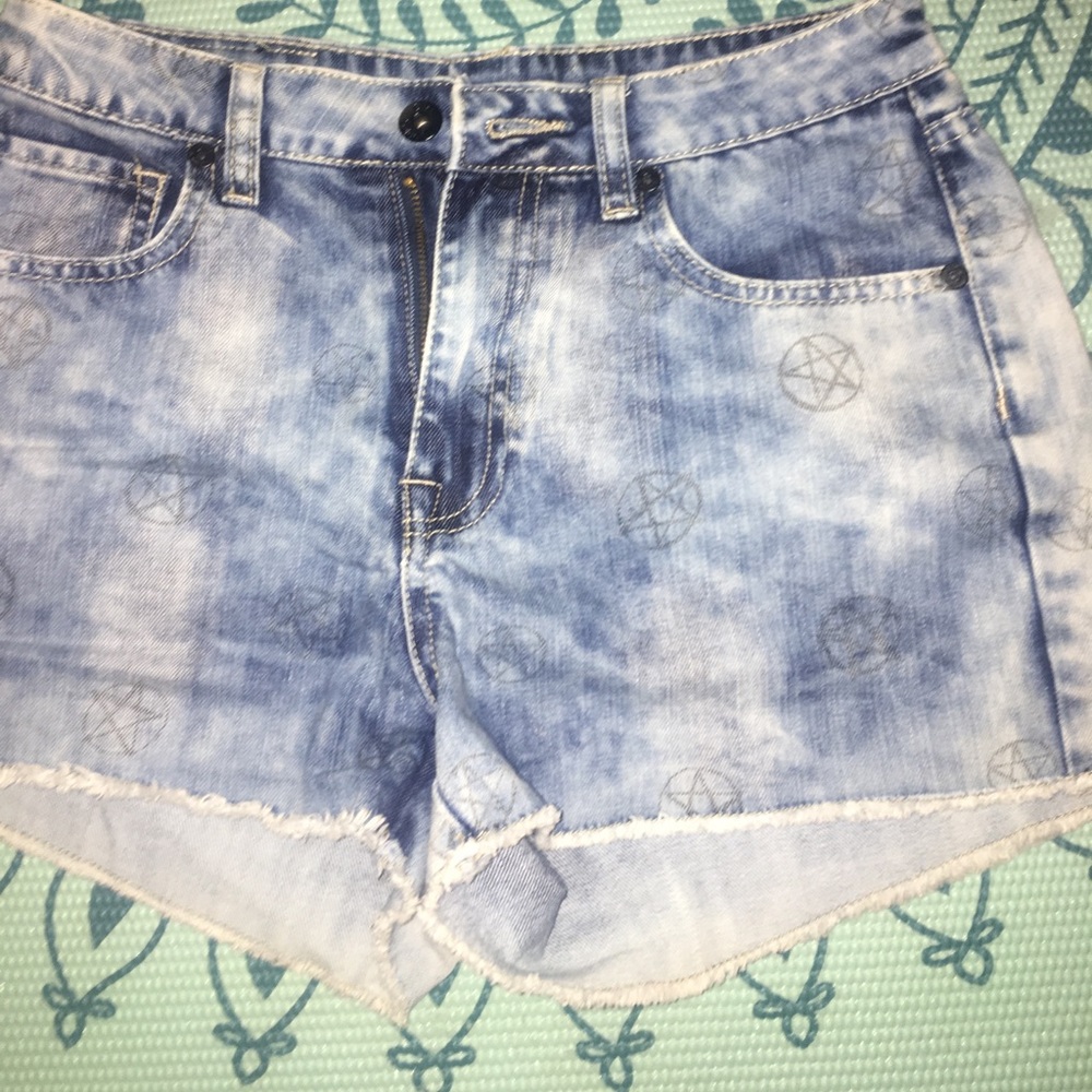 Gypsy Warrior pentacle Wiccan jean shorts