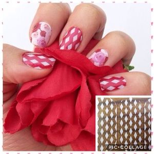 Jamberry Nail Wrap delight diamond clear design