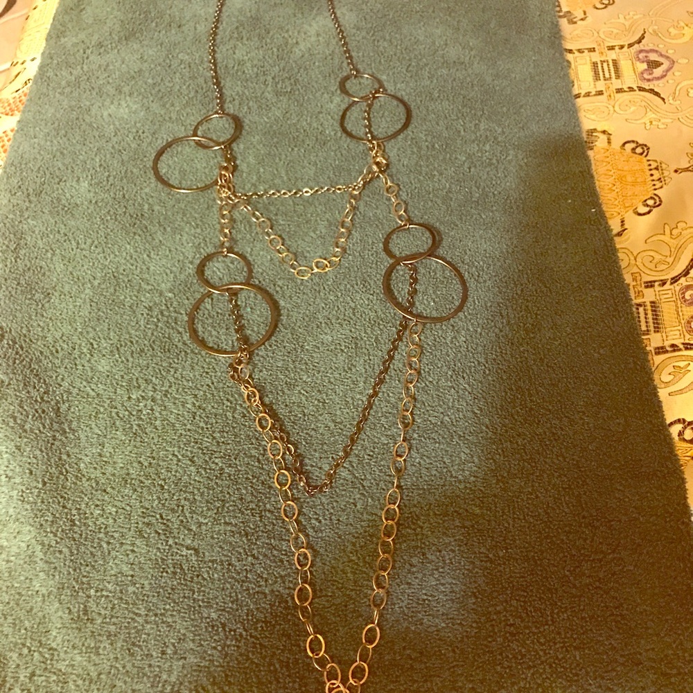 Extra long tiered necklace