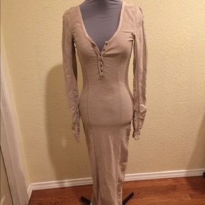 Free People Distressed Body Con Maxi Dress