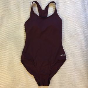 Purple burgundy one piece swimsuit XS