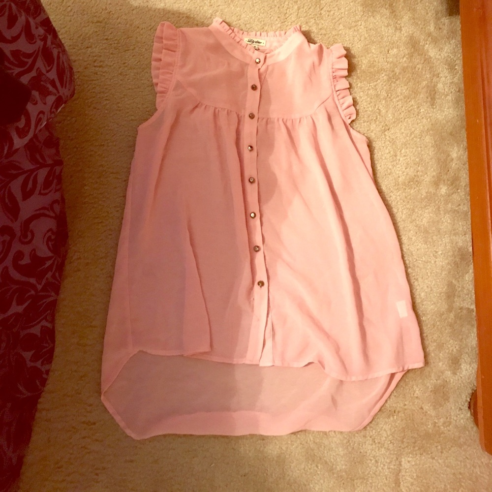 Pink babydoll blouse