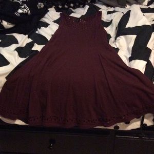 Deep red burgundy dress