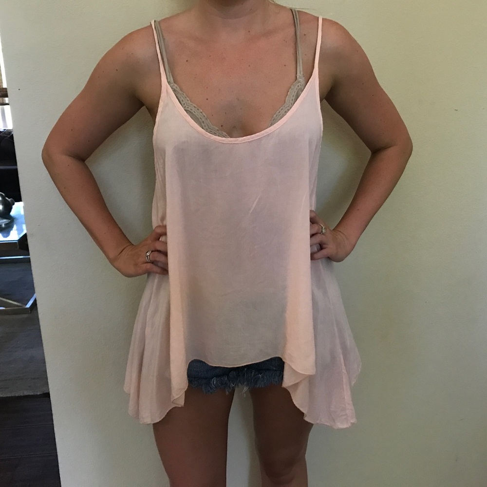 Brandy Melville light pink tank