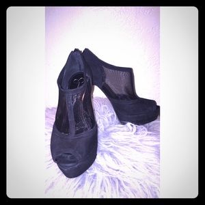 Jessica Simpson Suede Mesh Heels