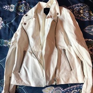 White leather jacket from Forever 21