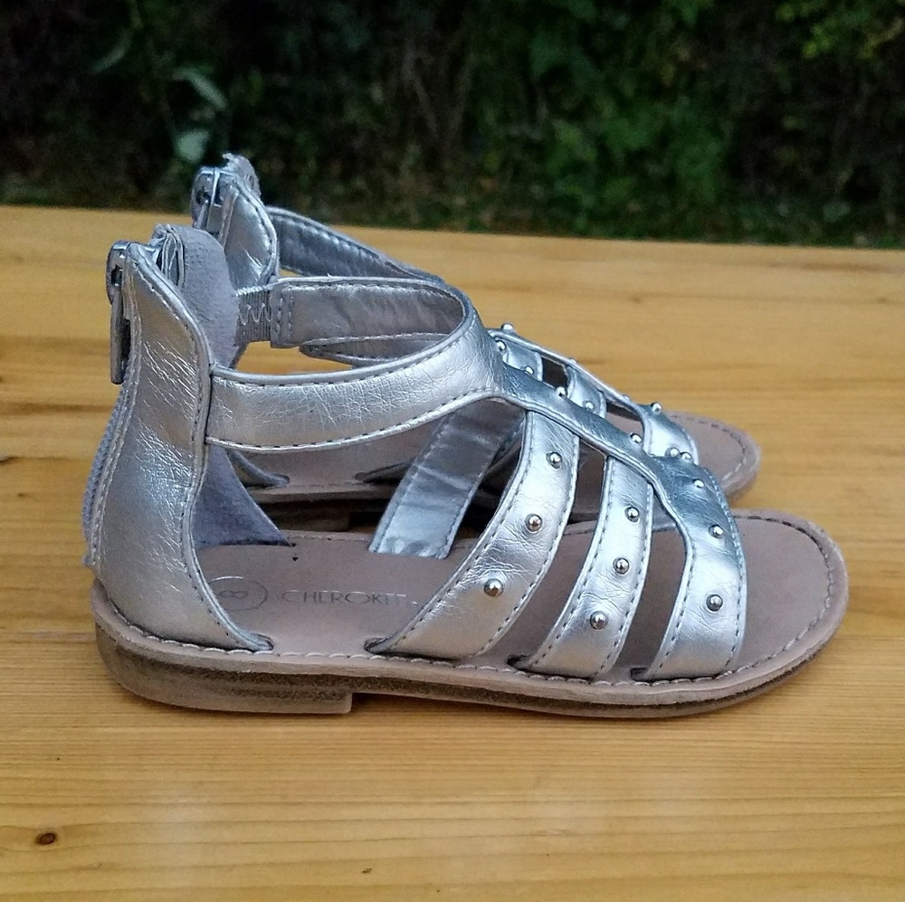 Silver Studded Gladiator Heels