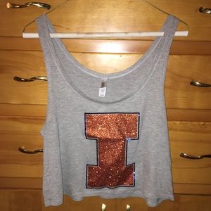 Gray University of Illinois tank top