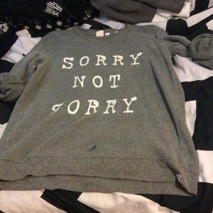 Over sized graphic grey sweater