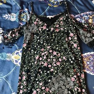 Charlotte Russe cold -shoulder floral dress