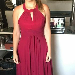 Red / Maroon prom or bridesmaid dress - New