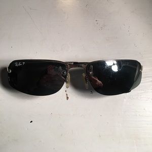 AUTHENTIC SILVER REFLECTIVE RAY BANS POLARIZED