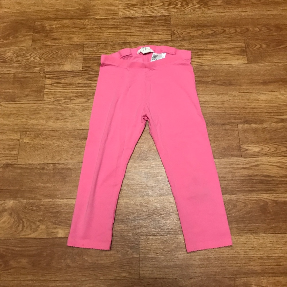 H&M hot pink cotton girls leggings