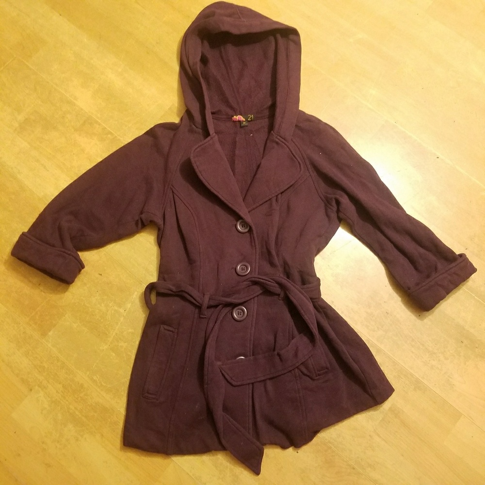 Forever 21 Purple hoodie coat