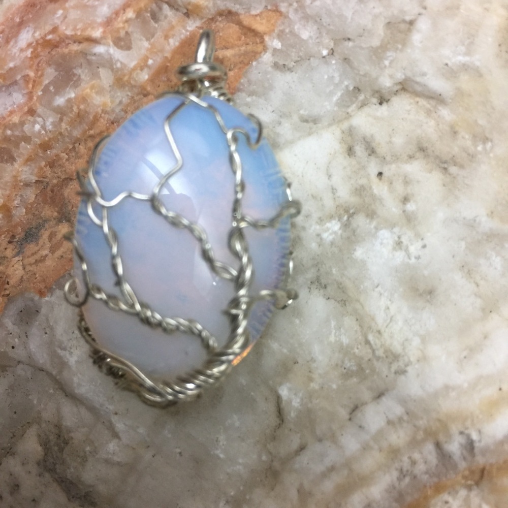 Opalite tree Of Life pendant
