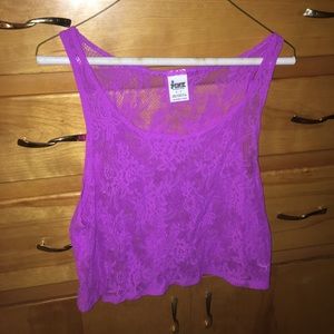 Purple lace tank from Pink