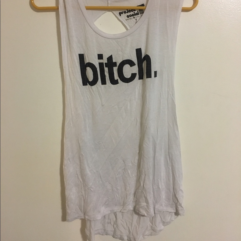 kitson "bitch." tank