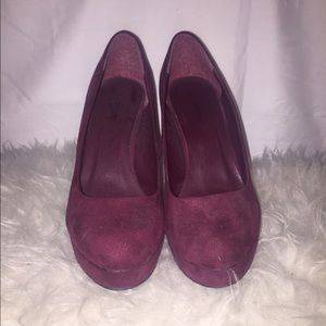 Call it Spring Maroon Suede Heels